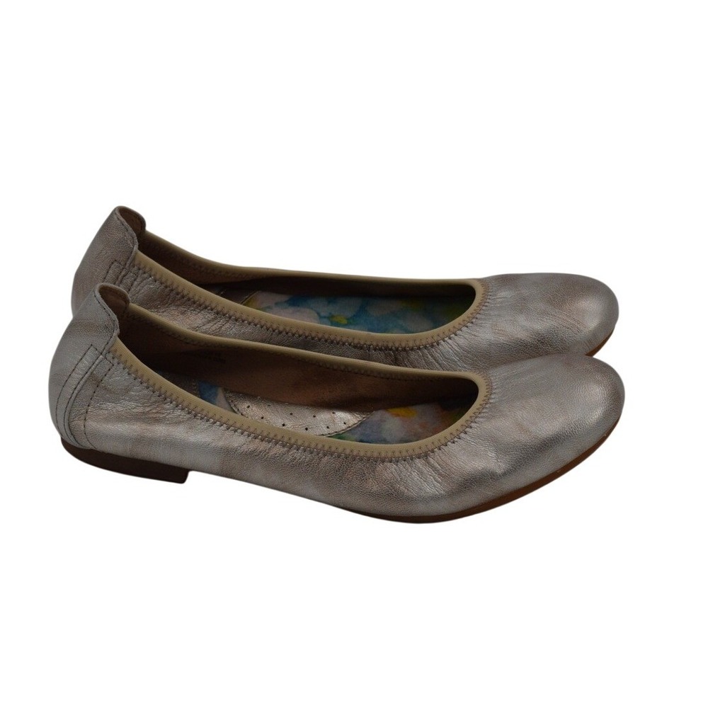 Born Julianne Ballet Flats Womens 8.5 Champagne Metallic Leather Excellent
